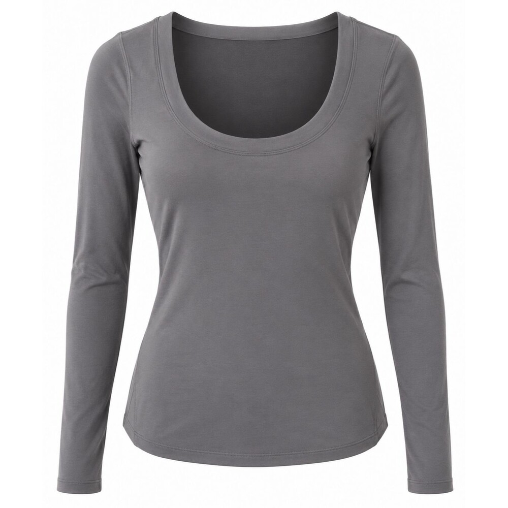 New Halara Scoop Neck Ultra Soft Long Sleeve Top Medium Bra Pad Insert Cool NWT
